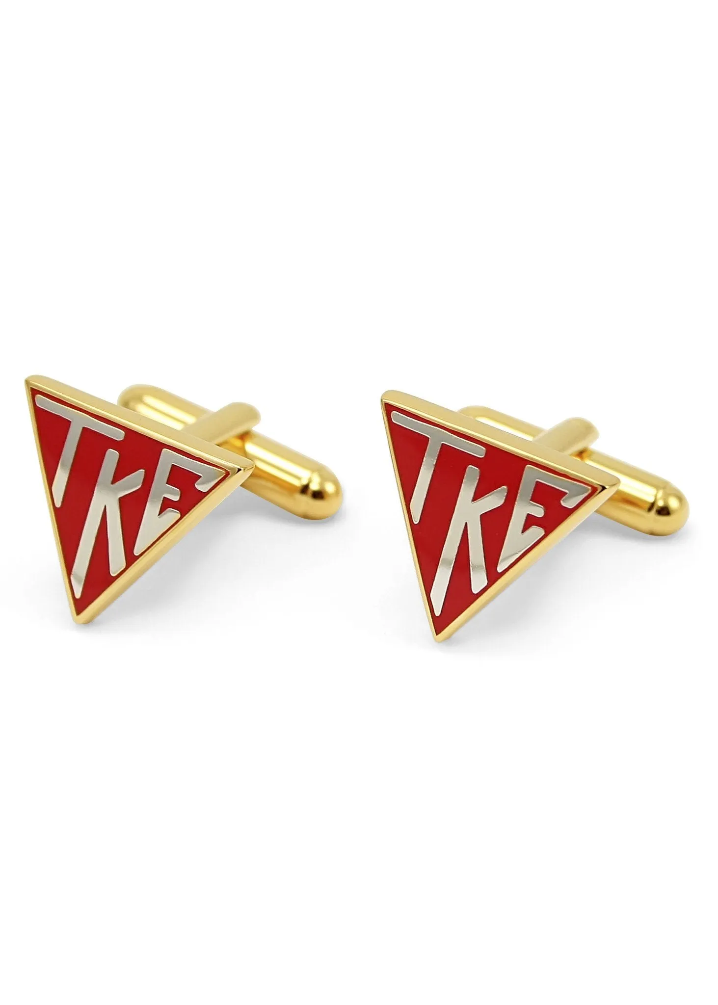 Tau Kappa Epsilon Gold-Plated Triangle Cufflinks