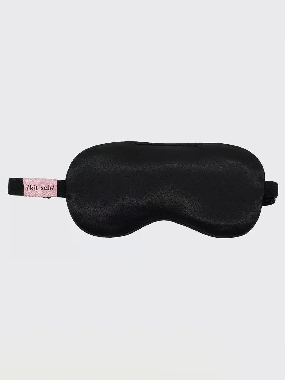 The Lavender Weighted Satin Eye Mask - Black