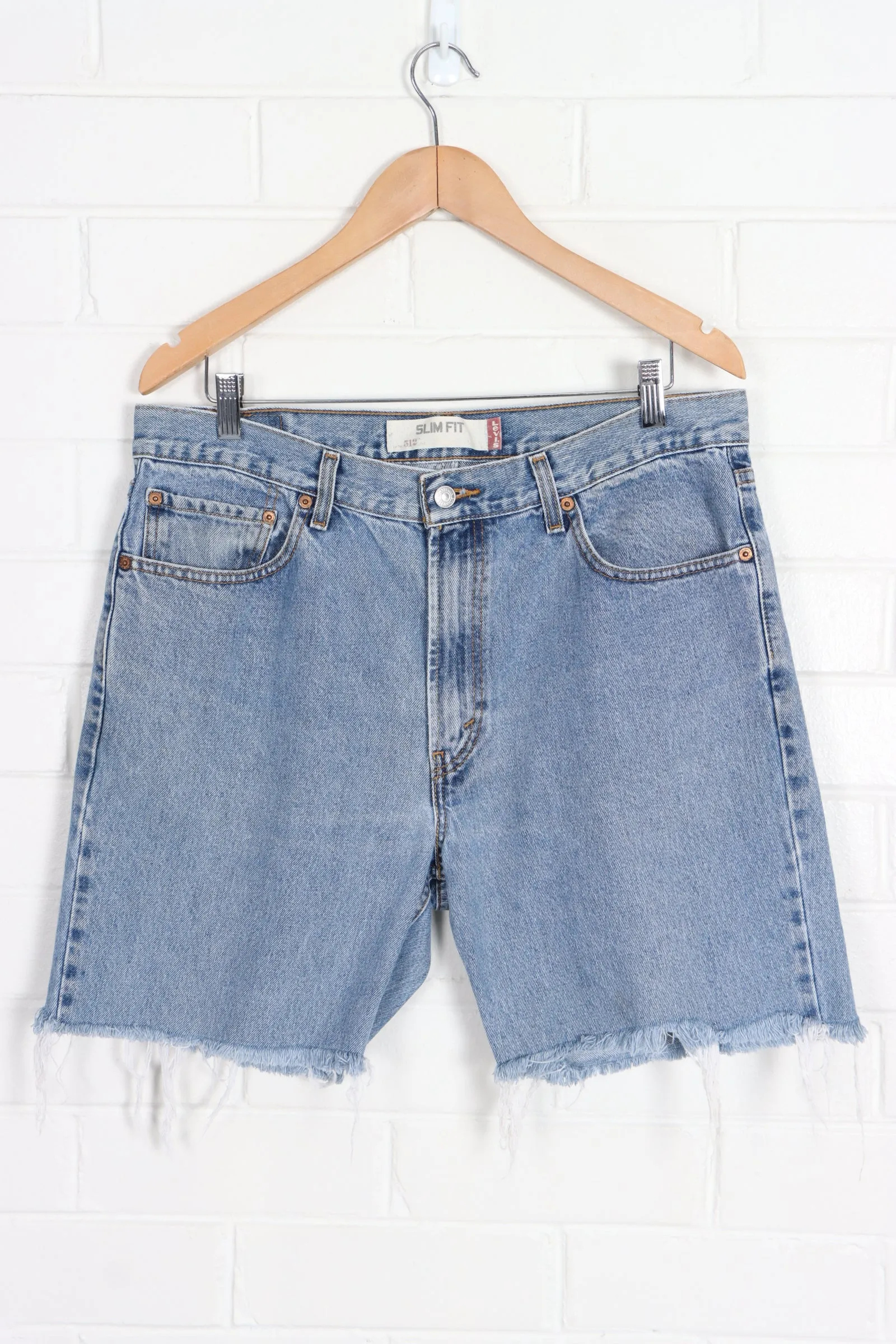 Vintage LEVI'S 512 Slim Fit Distressed Shorts 36x32