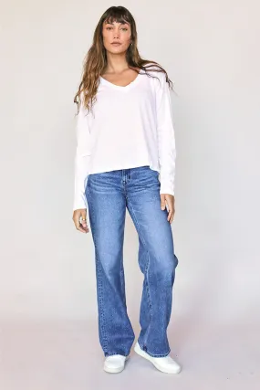 white long sleeve shirt - perfectwhitetee - final sale