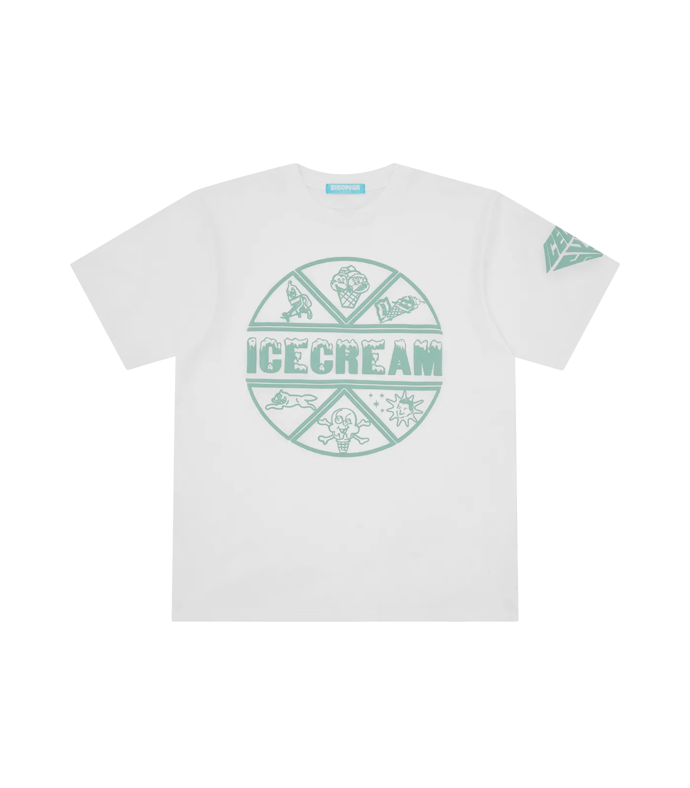 White Puff Print Ice Cream T-Shirt