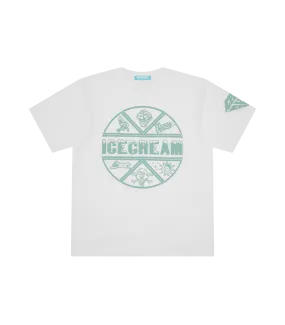 White Puff Print Ice Cream T-Shirt