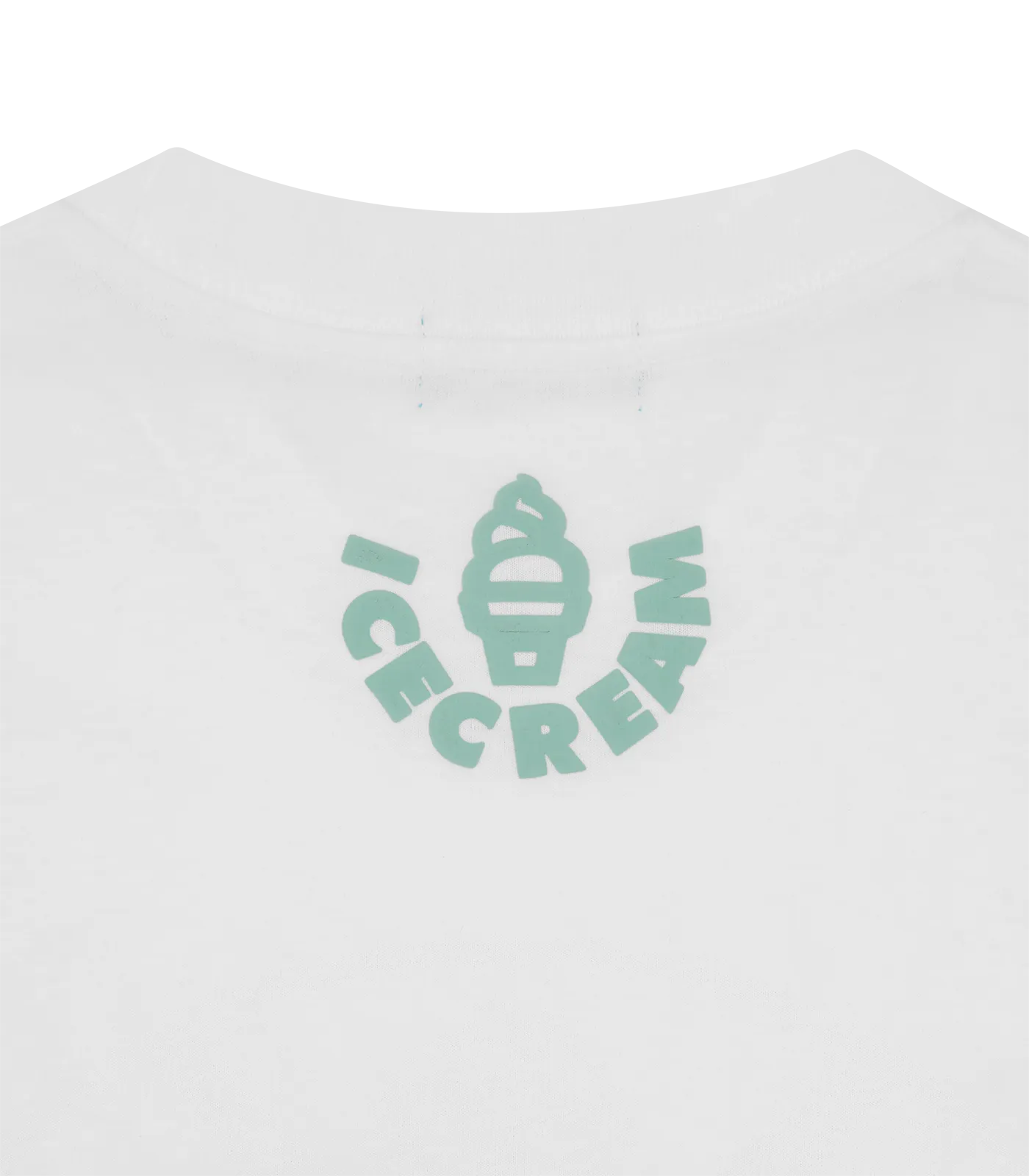 White Puff Print Ice Cream T-Shirt