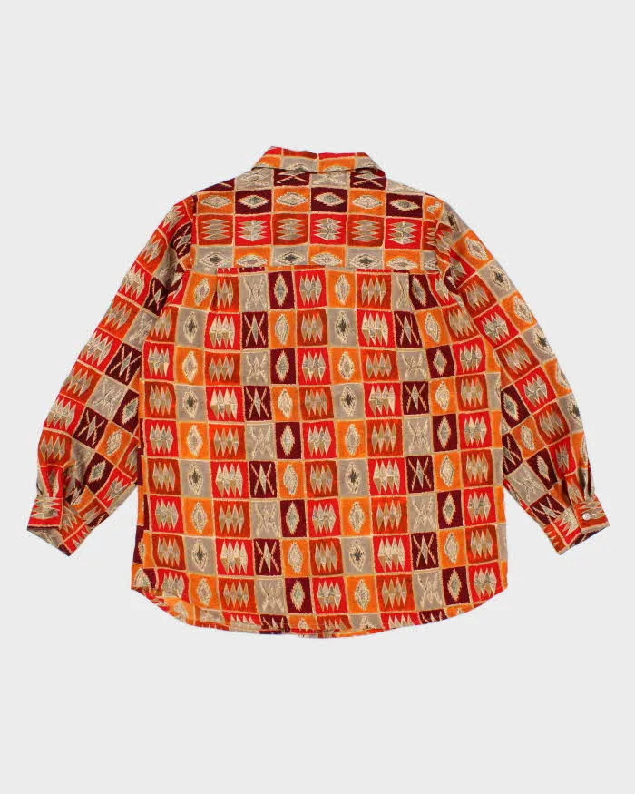 Woman's Vintage Patterned Shirt - XL