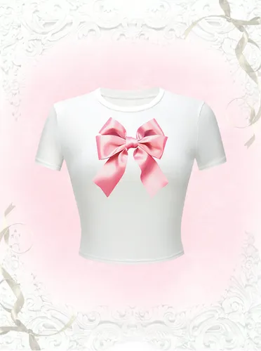 Women's T-shirt Short Sleeve T-Shirts Printing Y2K Bow Knot