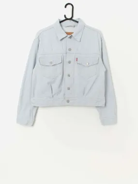 Women’s Levis cropped trucker jacket in pale blue – Medium