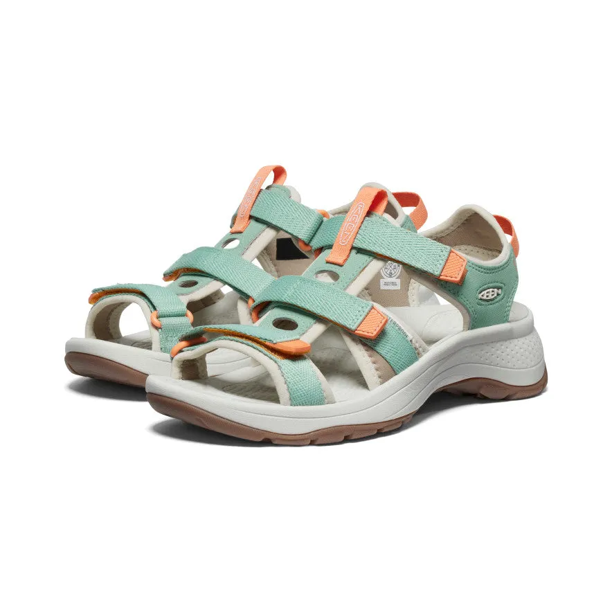 Women's Open-Toe Sandals - Granite Green/Tangerine