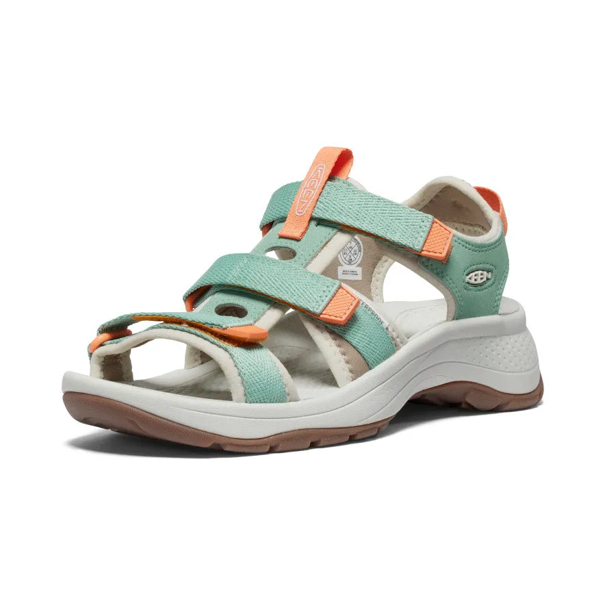 Women's Open-Toe Sandals - Granite Green/Tangerine