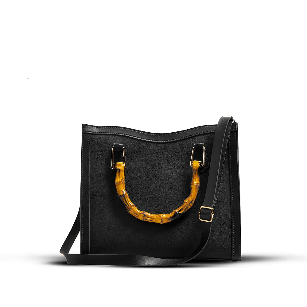 WOOD CRAFT SUEDE bag black