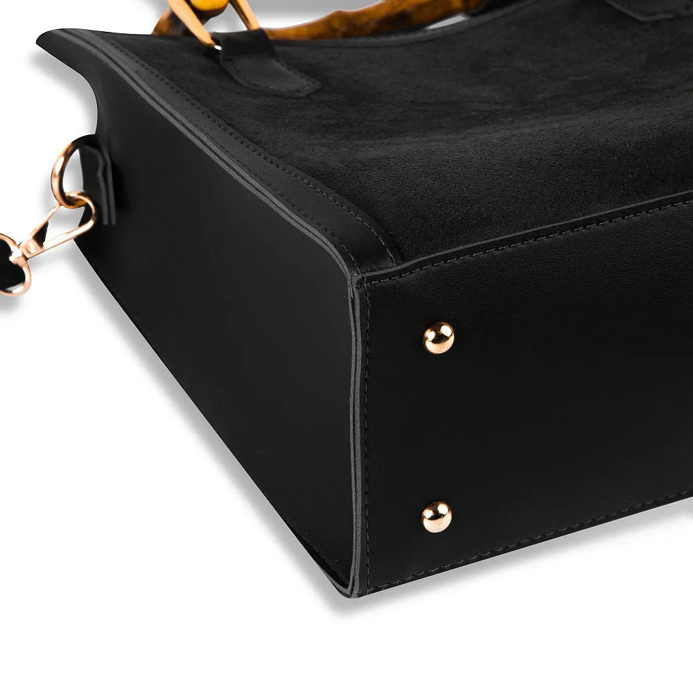 WOOD CRAFT SUEDE bag black