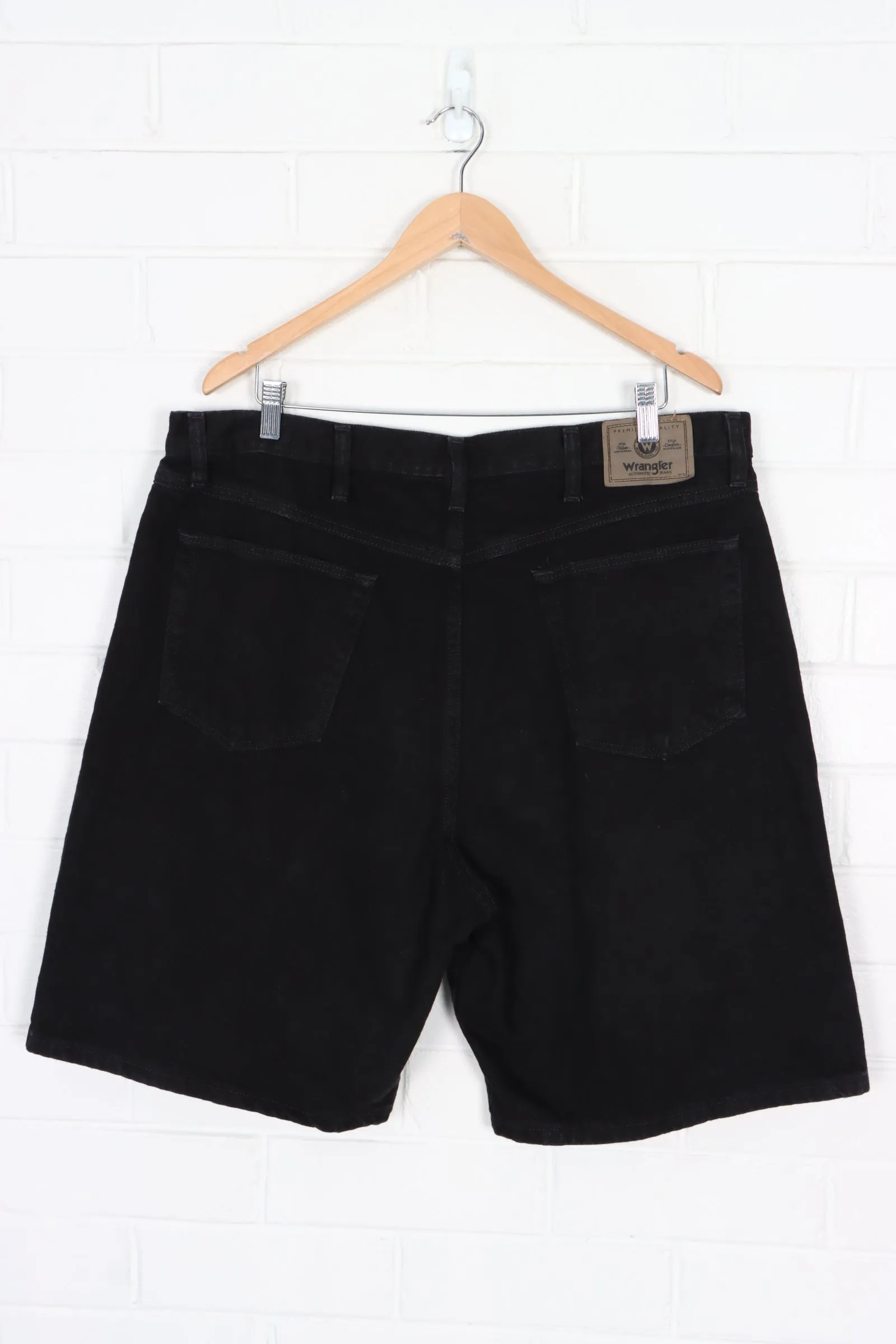 WRANGLER Black Denim Jorts Shorts Size 40