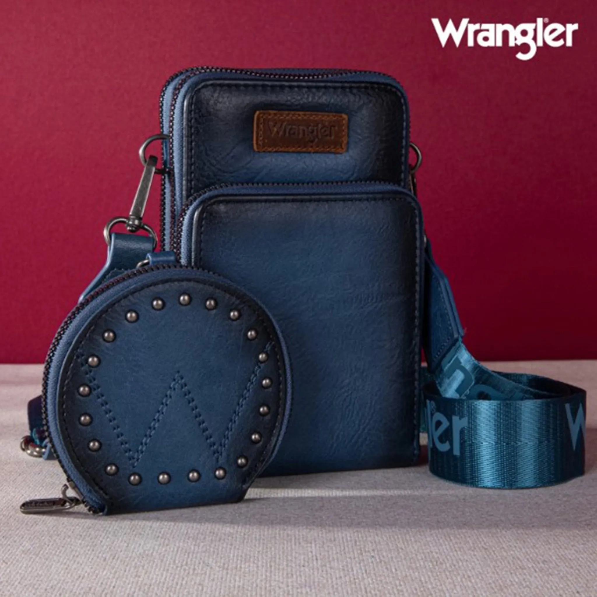 Wrangler Light Blue Crossbody - Coin Purse - Shop Now