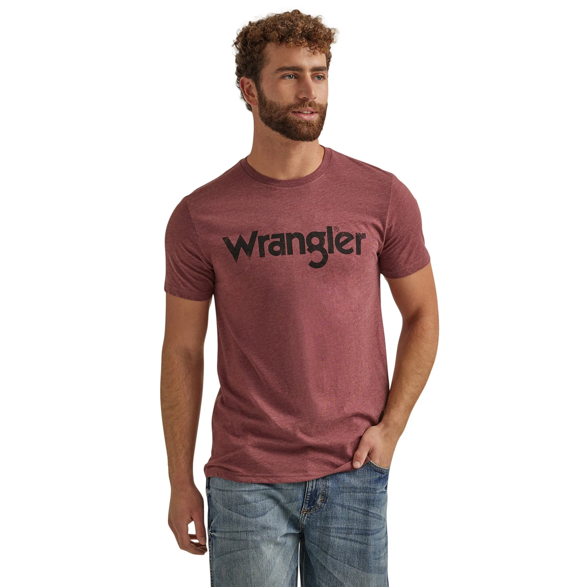 Wrangler Men's Burgundy T-Shirt