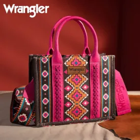 Wrangler Pink Aztec Crossbody Tote - Aztec Design, Pink Color, Crossbody Style - Best Price and Quality!