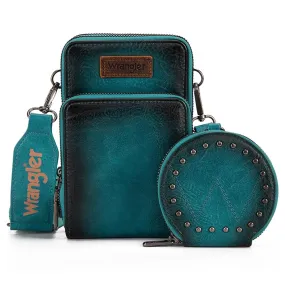 Wrangler Turquoise Crossbody Coin Purse.