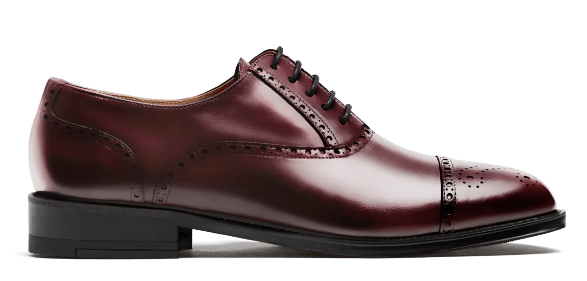  Zapatos Brogue en florentic burdeos