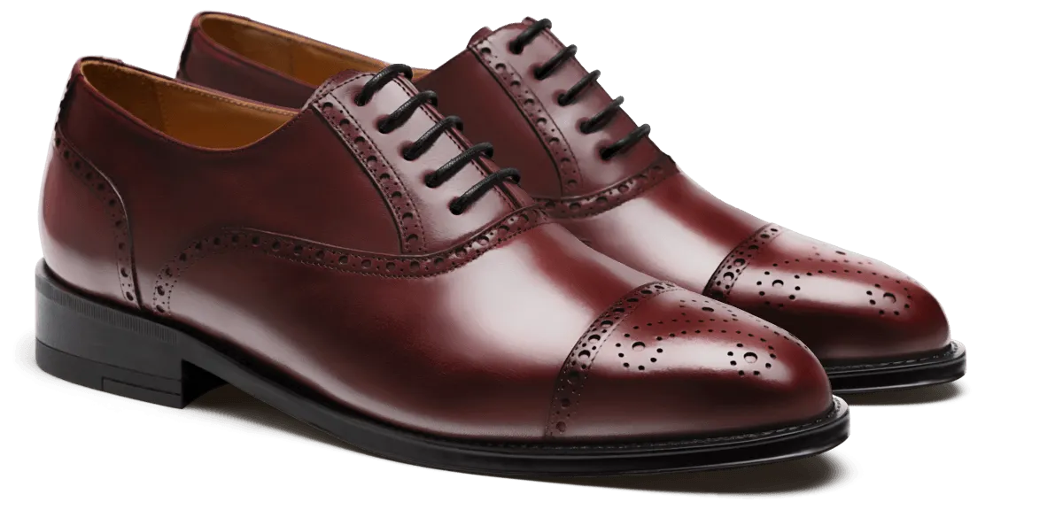  Zapatos Brogue en florentic burdeos