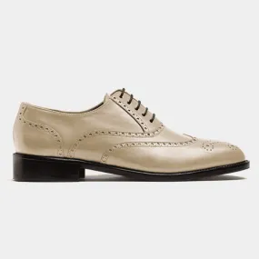  Zapatos Brogue en piel blanco