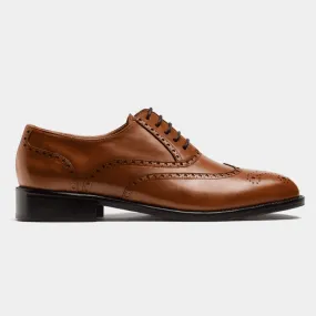  Zapatos Brogue en piel marrón