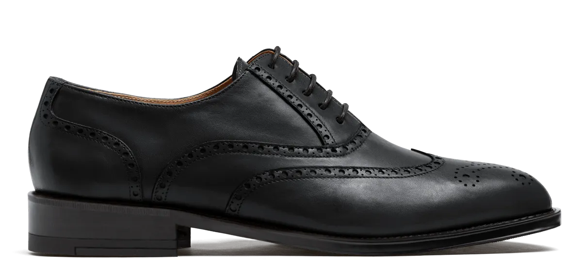  Zapatos Brogue en piel negra