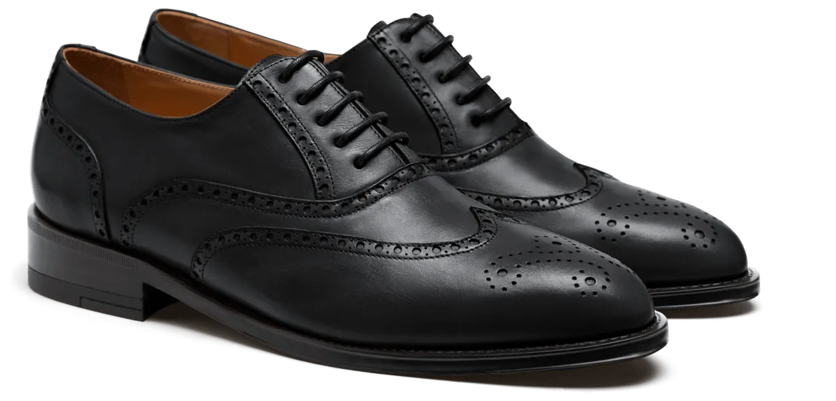  Zapatos Brogue en piel negra