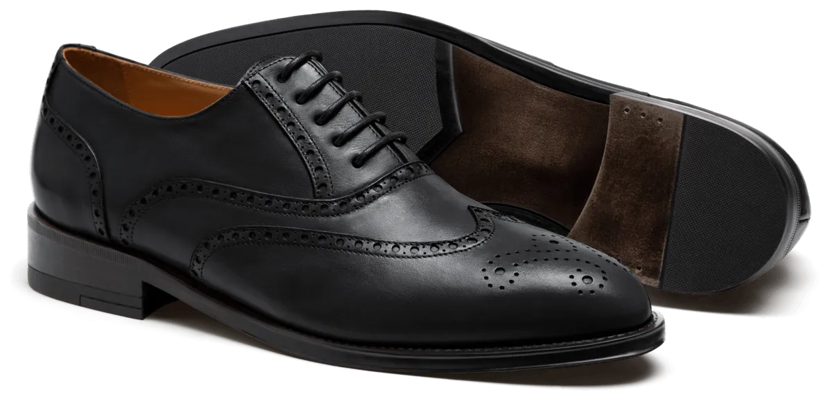  Zapatos Brogue en piel negra