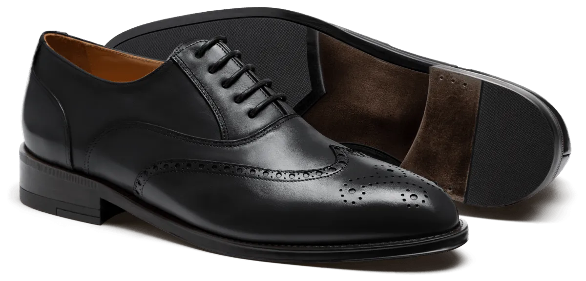  Zapatos Brogue en piel negro