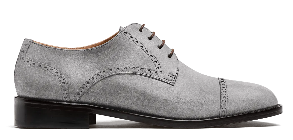  Zapatos Brogue en serraje gris