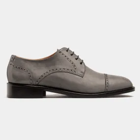  Zapatos Brogue en serraje gris