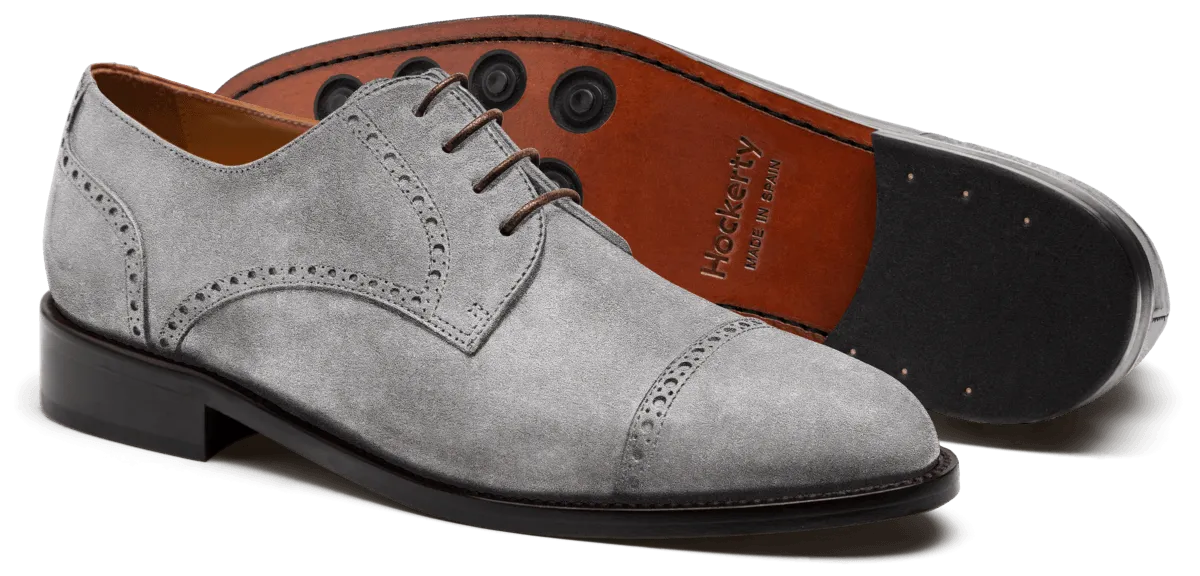  Zapatos Brogue en serraje gris