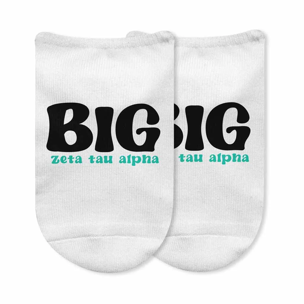 Zeta Tau Alpha No Show Socks - Bigs and Littles