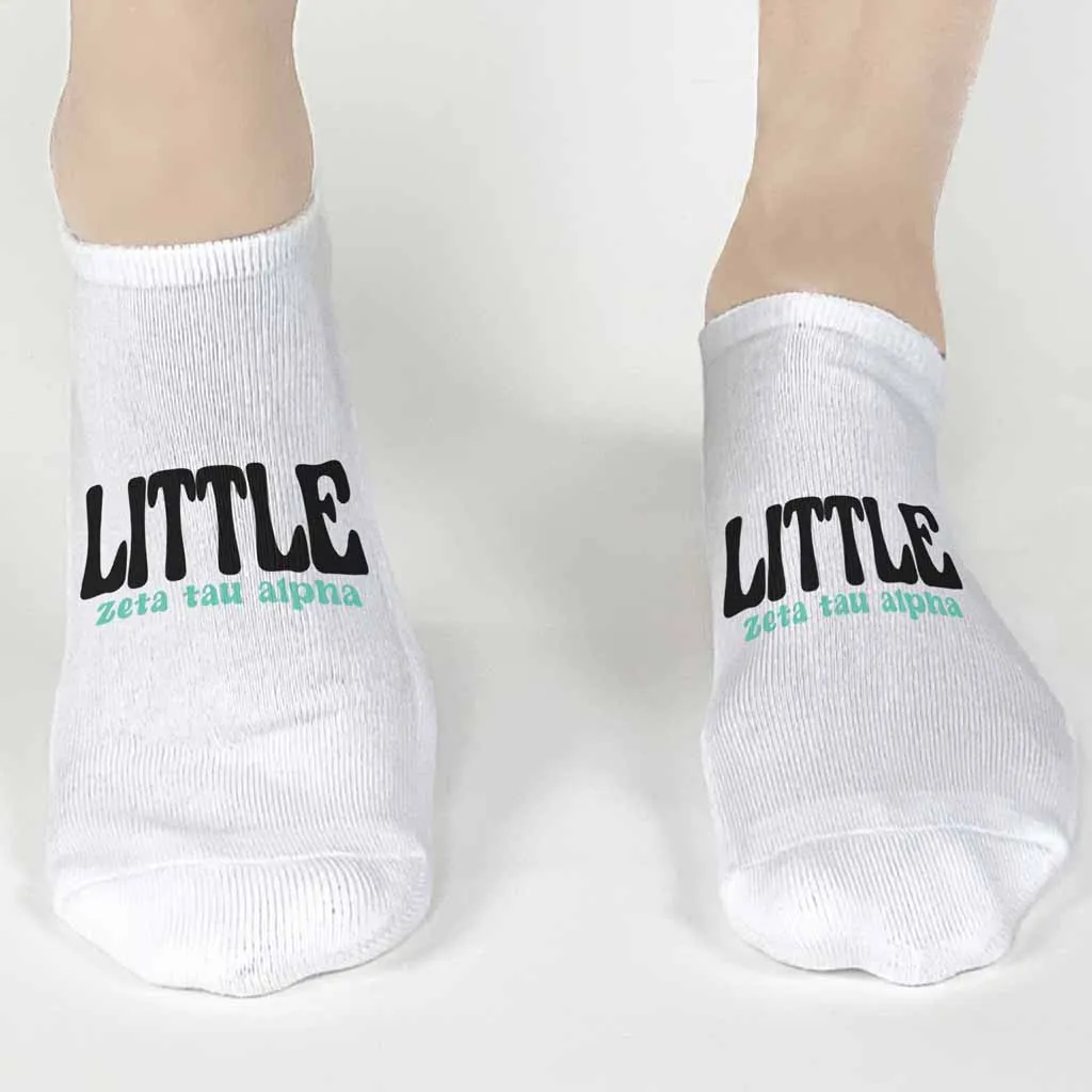 Zeta Tau Alpha No Show Socks - Bigs and Littles