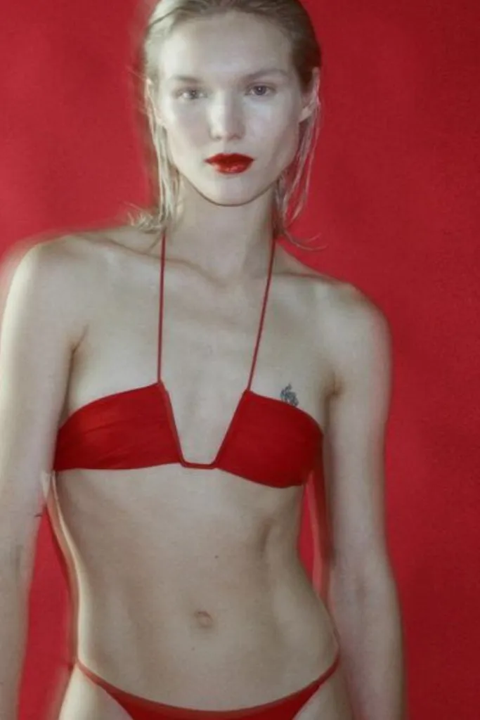 ZIAH Neal Halter Top Vermillion Red sale